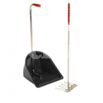 STUBBS STABLE MATE MANURE COLLECTOR LOW C/W RAKE BLACK
