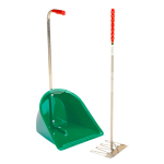 STUBBS STABLE MATE MANURE COLLECTOR HIGH C/W RAKE GREEN