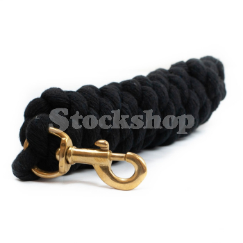 ESSENTIALS 2M BLACK LEAD ROPE 100% COTTON & BRASS CLIP ESSENTIALS 2M BLACK LEAD ROPE 100% COTTON & BRASS CLIP