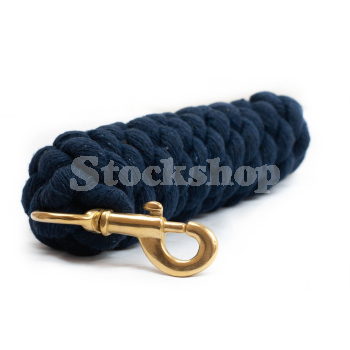ESSENTIALS 2M NAVY LEAD ROPE 100% COTTON & BRASS CLIP ESSENTIALS 2M NAVY LEAD ROPE 100% COTTON & BRASS CLIP