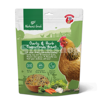 NATURES GRUB GARLIC & HERB SUPERFOODS POULTRY TREAT 600G NATURES GRUB GARLIC & HERB SUPERFOODS POULTRY TREAT 600G
