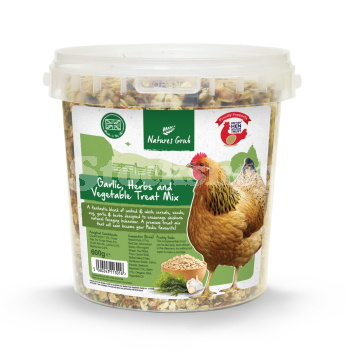NATURES GRUB GARLIC, HERB AND VEGETABLE TREAT MIX 600G TUB NATURES GRUB GARLIC, HERB AND VEGETABLE TREAT MIX 600G TUB