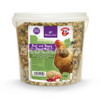 NATURES GRUB FRUIT & BERRY TREAT MIX TUB 1.2KG NATURES GRUB FRUIT & BERRY TREAT MIX TUB 1.2KG