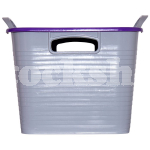 GORILLA TUB® STACK 'N' STORE FLEXI-STORAGE BOX PURPLE LID