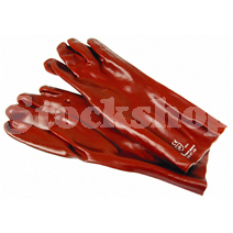 14Inch LONG RED PVC GAUNTLET (Pr)