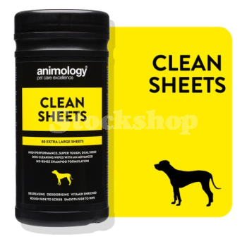 ANIMOLOGY® CLEAN SHEETS EXTRA LARGE DOG WIPES 80PK