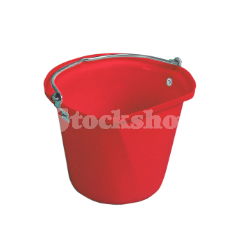 STUBBS HANGING BUCKET FLAT SIDED SMALL 14LT RED