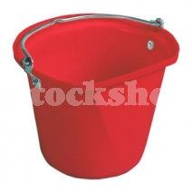 STUBBS HANGING BUCKET FLAT SIDED LARGE 18LT RED