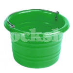 STUBBS JUMBO WATER/FEED BUCKET C/W HANDLE 25LT GREEN