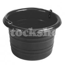 STUBBS JUMBO WATER/FEED BUCKET C/W HANDLE 25LT BLACK STUBBS JUMBO WATER/FEED BUCKET C/W HANDLE 25LT BLACK
