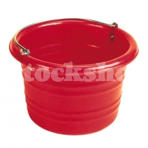 STUBBS JUMBO WATER/FEED BUCKET C/W HANDLE 25LT RED STUBBS JUMBO WATER/FEED BUCKET C/W HANDLE 25LT RED