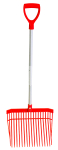 RED GORILLA® SHORT "D" HANDLE PC BEDDING FORK RED