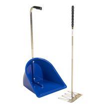 STUBBS STABLE MATE MANURE COLLECTOR HIGH C/W RAKE BLUE