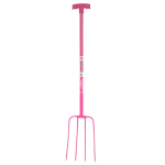 RED GORILLA® 4 PRONG MANURE FORK "T" HANDLE PINK
