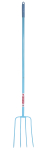 RED GORILLA® 4 PRONG MANURE FORK STRAIGHT HANDLE SKY BLUE