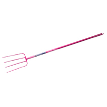RED GORILLA® 4 PRONG MANURE FORK STRAIGHT HANDLE PINK RED GORILLA® 4 PRONG MANURE FORK STRAIGHT HANDLE PINK
