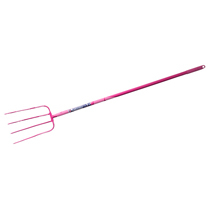 RED GORILLA® 4 PRONG MANURE FORK STRAIGHT HANDLE PINK