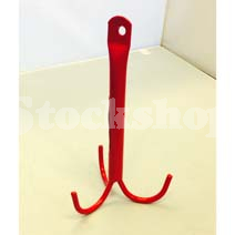 STUBBS TACK HOOK THREE PRONG RED