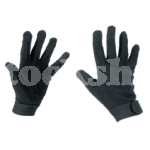 COTTON JERSEY GLOVES BLACK EXTRA SMALL