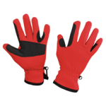 FLEECE RIDING GLOVES RED EXTRA SMALL