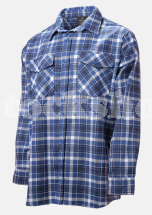 BETACRAFT® BRUSHED COTTON LONG SLEEVE SHIRT BLUE CHECK SMALL