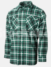BETACRAFT® BRUSHED COTTON LONG SLEEVE SHIRT GREEN CHECK SMALL