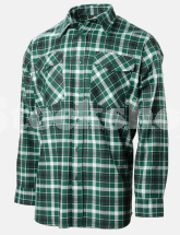 BETACRAFT® BRUSHED COTTON LONG SLEEVE SHIRT GREEN CHECK LARGE