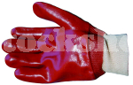 RED PVC KNITWRIST GLOVE