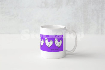 EGGATHA THE HEN<sup>(TM)</sup> MUG PURPLE EGGATHA THE HEN<sup>(TM)</sup> MUG PURPLE