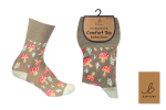 BARTLEBY® COMFORT TOP SOCKS 4-8 TOADSTOOL