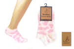 BARTLEBY® TRAINER SOCKS 4-7 PINK COW PRINT