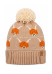 BARTLEBY® BOBBLE HAT SAND HIGHLAND COW