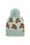 BARTLEBY® BOBBLE HAT BLUE HORSE