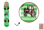 BARTLEBY® CHILDS FUNKY WELLY SOCK LITTLE TRACTOR 6-8