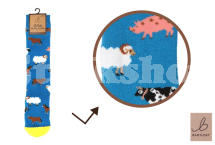 BARTLEBY® CHILDS FUNKY WELLY SOCK FARMYARD FRIENDS 6-8 BARTLEBY® CHILDS FUNKY WELLY SOCK FARMYARD FRIENDS 6-8