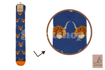 BARTLEBY® FUNKY WELLY SOCK 4-8 HIGHLAND COW BARTLEBY® FUNKY WELLY SOCK 4-8 HIGHLAND COW