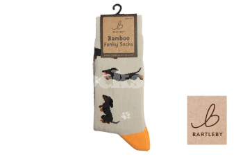 BARTLEBY® FUNKY BAMBOO SOCK 4-7 SAUSAGE DOGGIE BARTLEBY® FUNKY BAMBOO SOCK 4-7 SAUSAGE DOGGIE