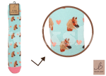 BARTLEBY® CHILDS FUNKY WELLY SOCK LOVE HORSES 12.5-3
