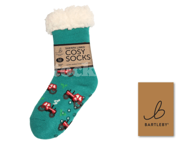 BARTLEBY® CHILDS FUNKY COSY SOCK LITTLE TRACTORS 9-1.5 BARTLEBY® CHILDS FUNKY COSY SOCK LITTLE TRACTORS 9-1.5