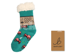 BARTLEBY® CHILDS FUNKY COSY SOCK LITTLE TRACTORS 2-5 BARTLEBY® CHILDS FUNKY COSY SOCK LITTLE TRACTORS 2-5