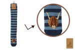 BARTLEBY® FUNKY WELLY SOCK 4-8 HIGHLAND COW HEAD